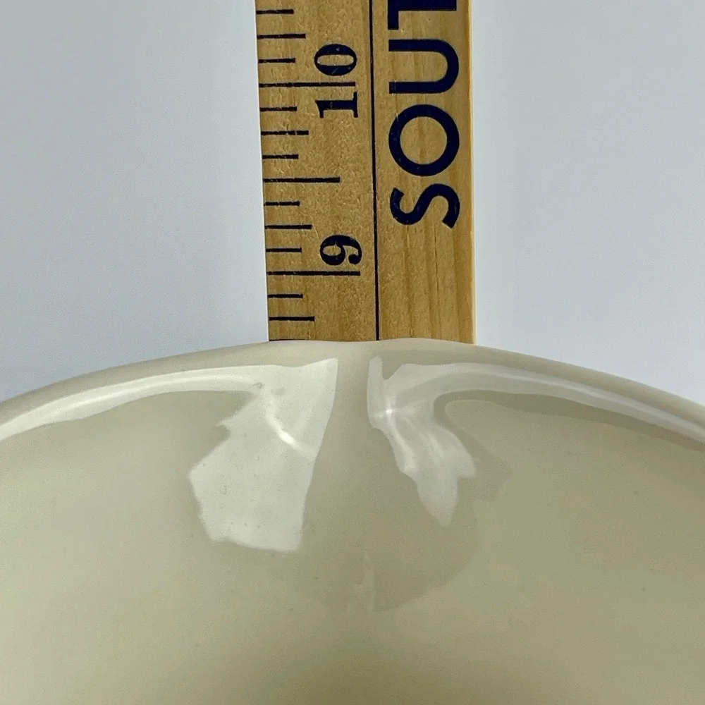 Pottery Barn Garden Salad Water Pitcher Cream Stoneware Ribbed Farmhouse 8.75in